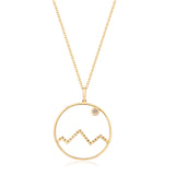 Faith 14K Yellow Gold Round-Cut White Diamond Pendant