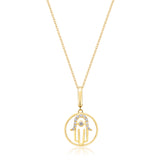 Delaney 10K Yellow Gold Round-Cut White Diamond Pendant