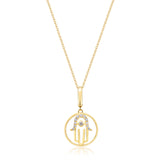 Delaney 10K Yellow Gold Round-Cut White Diamond Pendant