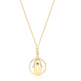 Delaney 10K Yellow Gold Round-Cut White Diamond Pendant