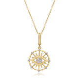 Adalyn 10K Yellow Gold Round-Cut White Diamond Pendant