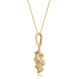 Amelia 10K Yellow Gold Round-Cut White Diamond Pendant