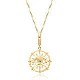 Amelia 10K Yellow Gold Round-Cut White Diamond Pendant