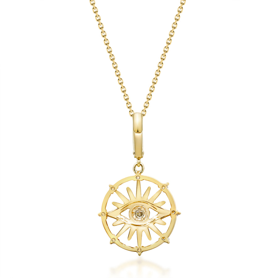 Amelia 10K Yellow Gold Round-Cut White Diamond Pendant