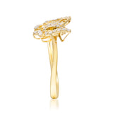 Gin & Grace 925 Sterling Silver and 14K Gold Plated Jeweler for women Ring