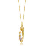 Amelia 10K Yellow Gold Round-Cut White Diamond Pendant