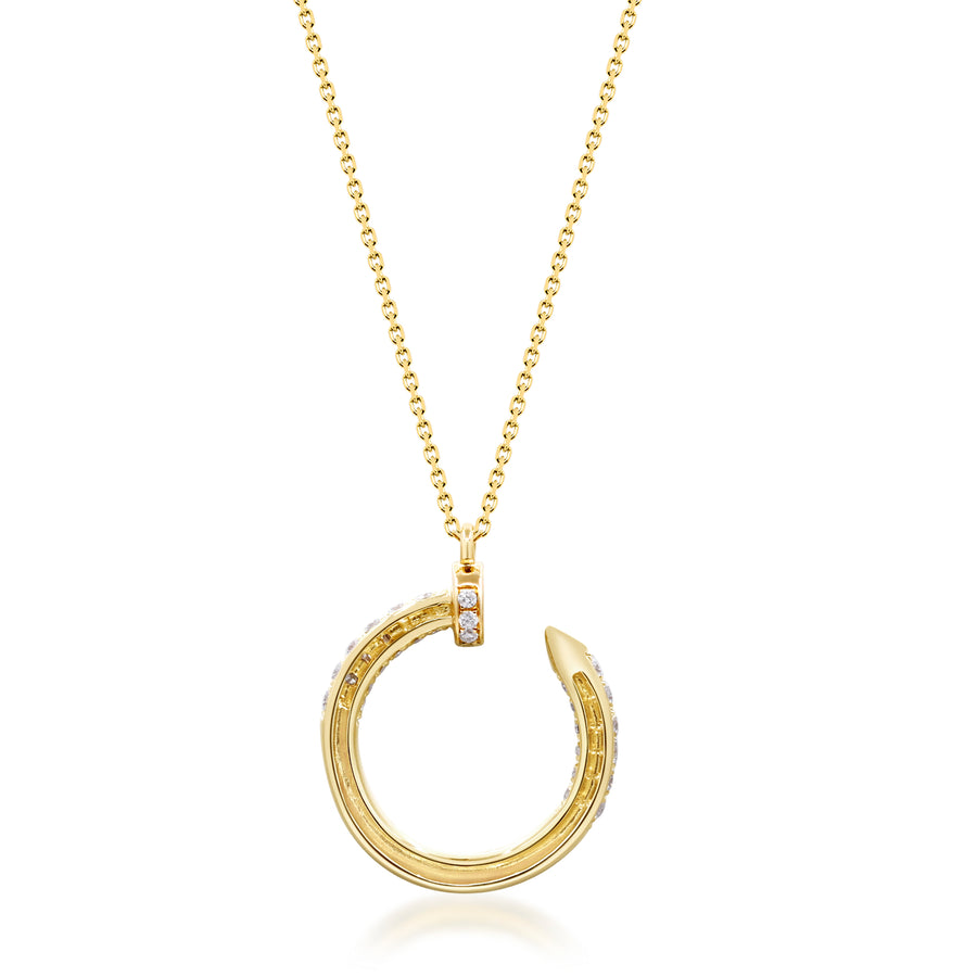 Amelia 10K Yellow Gold Round-Cut White Diamond Pendant