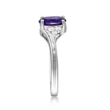 Amelia 10K White Gold Oval-Cut Amethyst Ring