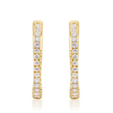 Chloe 14K Yellow Gold Round-Cut White Diamond Earrings