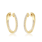 Chloe 14K Yellow Gold Round-Cut White Diamond Earrings