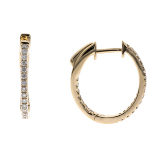 Chloe 14K Yellow Gold Round-Cut White Diamond Earrings