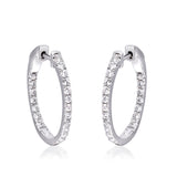 Barbara 14K White Gold Round-Cut White Diamond Earrings