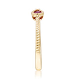 Mila 14K Yellow Gold Pear-Cut Mozambique Ruby Ring