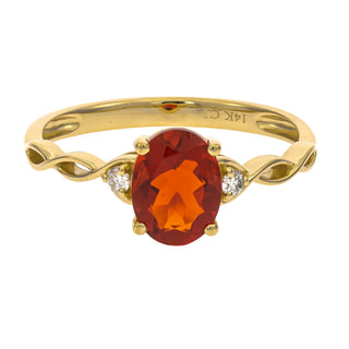 Esme 14K Yellow Gold Oval-Cut Mexican Fire Opal Ring