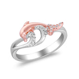 Joyce 925 Sterling Silver Round-Cut White Diamond Ring