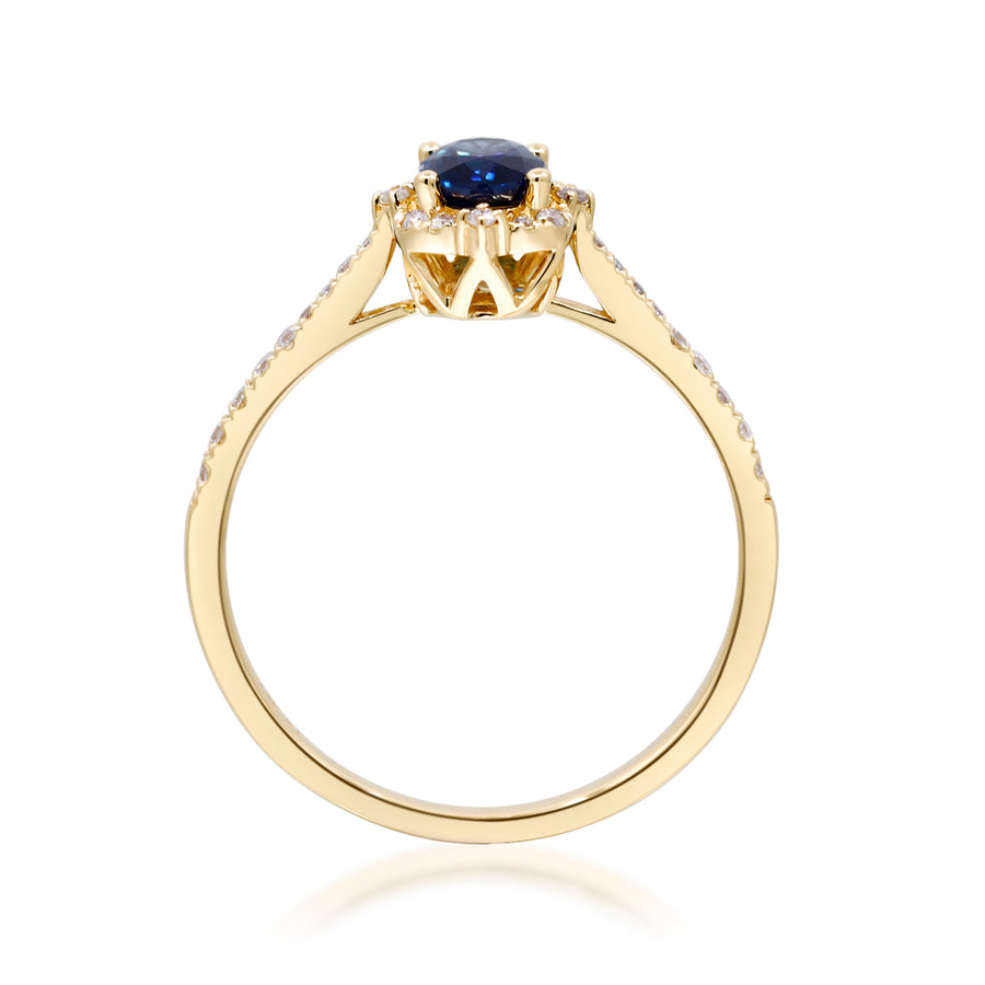 Amelia 10K Yellow Gold Genuine Blue Sapphire Ring