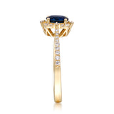 Amelia 10K Yellow Gold Genuine Blue Sapphire Ring
