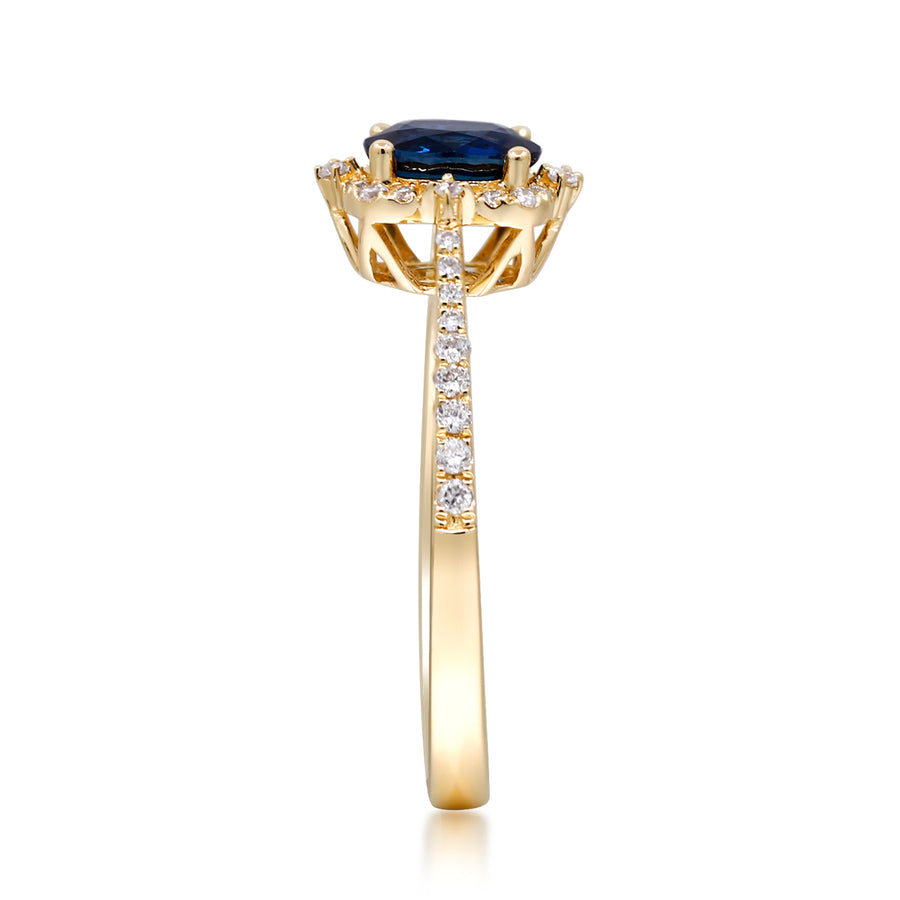 Amelia 10K Yellow Gold Genuine Blue Sapphire Ring