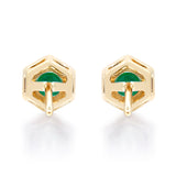 Sofia 14K Yellow Gold Round-Cut Emerald Earring