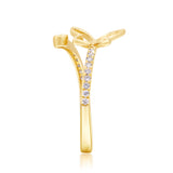 Adalynn 10K Yellow Gold Round-Cut White Diamond Ring