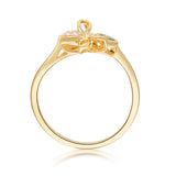 Captivating Beauty: Smithsonian Museum Collection x Gin and Grace - Dragonfly Diamond Ring in 14K Yellow Gold for an Exquisite Everyday Style