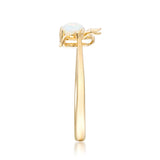 Gin and Grace in collaboration with Smithsonian Museum Collection presents a Cheerful Natural African Opal Bee Ring in 14K Yellow gold, Diamond as an ideal gesture for special day