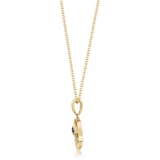 Claire 14K Yellow Gold Round-Cut Blue Sapphire Pendant