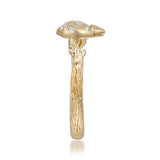 Adalynn 10K Yellow Gold Round-Cut White Diamond Ring