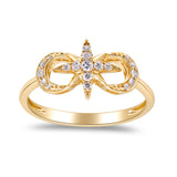 Adalynn 14K Yellow Gold Round-Cut White Diamond Ring