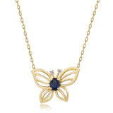 Mariana 10K Yellow Gold Oval-Cut Blue Sapphire Pendant