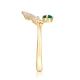 Emersyn 14K Yellow Gold Oval-Cut Emerald Ring