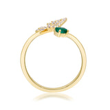 Emersyn 14K Yellow Gold Oval-Cut Emerald Ring