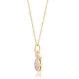 Journee 10K Yellow Gold Round-Cut White Diamond Pendant