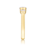 Stella 14K Yellow Gold Round-Cut White Diamond Ring