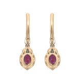 Lia 10K Yellow Gold Oval-Cut Mozambique Ruby Earring