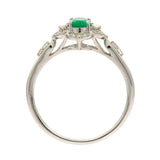 Penelope 10K White Gold Oval-Cut Emerald Ring