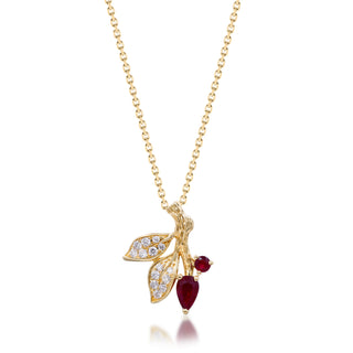 Paisley 14K Yellow Gold Mozambique Ruby Pendant
