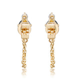 Chloe 14K Yellow Gold Round-Cut Blue Sapphire Earring