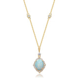 Kiara 10K Yellow Gold Oval-Cut Opal Pendant