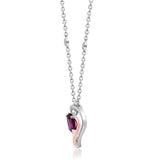 Rosé Amour Heart Rhodolite Pendant
