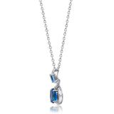 Azure Elegance London & Swiss Blue Topaz Pendant