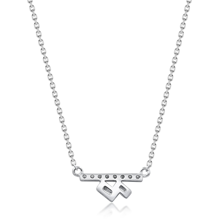 Delilah 14K White Gold Baguette-Cut White Diamond Necklace
