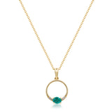 Amelia 10K Yellow Gold Oval-Cut Emerald Pendant