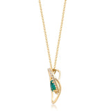 Eternal Mark Oval Emerald & Diamond Pendant
