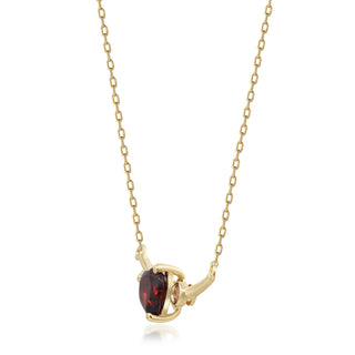 Valerie 14K Yellow Gold Heart-Cut Red Garnet Necklaces