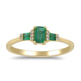 Sloane 14K Yellow Gold Emerald-Cut Emerald Ring