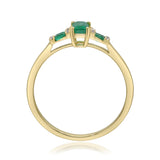 Sloane 14K Yellow Gold Emerald-Cut Emerald Ring