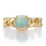 Lumia Bloom Ethiopian Opal & Diamond Ring