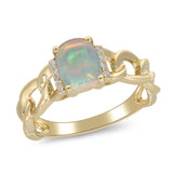 Lumia Bloom Ethiopian Opal & Diamond Ring