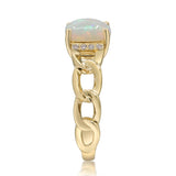 Lumia Bloom Ethiopian Opal & Diamond Ring
